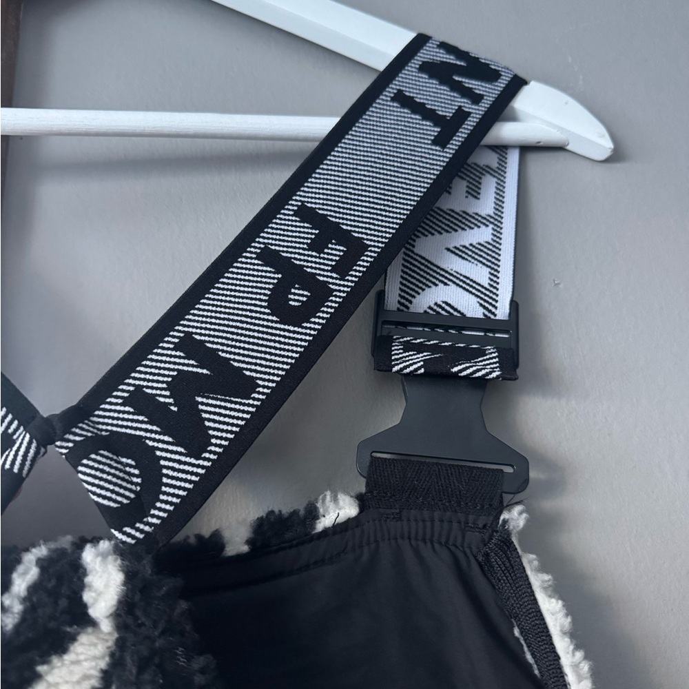 NWOT FP Movement Hit the Slopes Salopette Fleece Overalls Houndstooth Combo - Picture 10 of 11